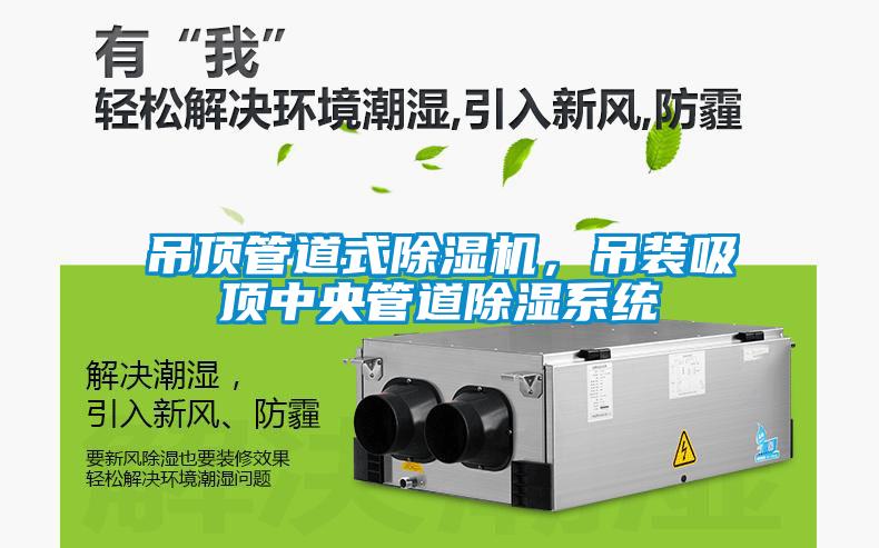 吊頂管道式除濕機，吊裝吸頂中央管道除濕系統