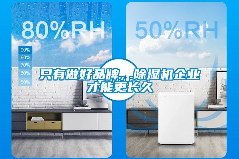 只有做好品牌，除濕機企業才能更長久