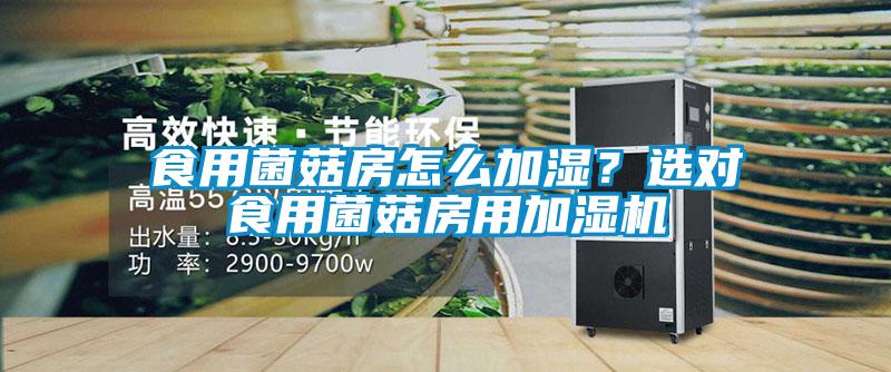 食用菌菇房怎么加濕？選對食用菌菇房用加濕機