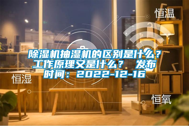 除濕機(jī)抽濕機(jī)的區(qū)別是什么？工作原理又是什么？ 發(fā)布時間：2022-12-16