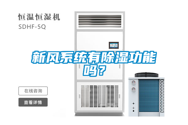 新風系統有除濕功能嗎？